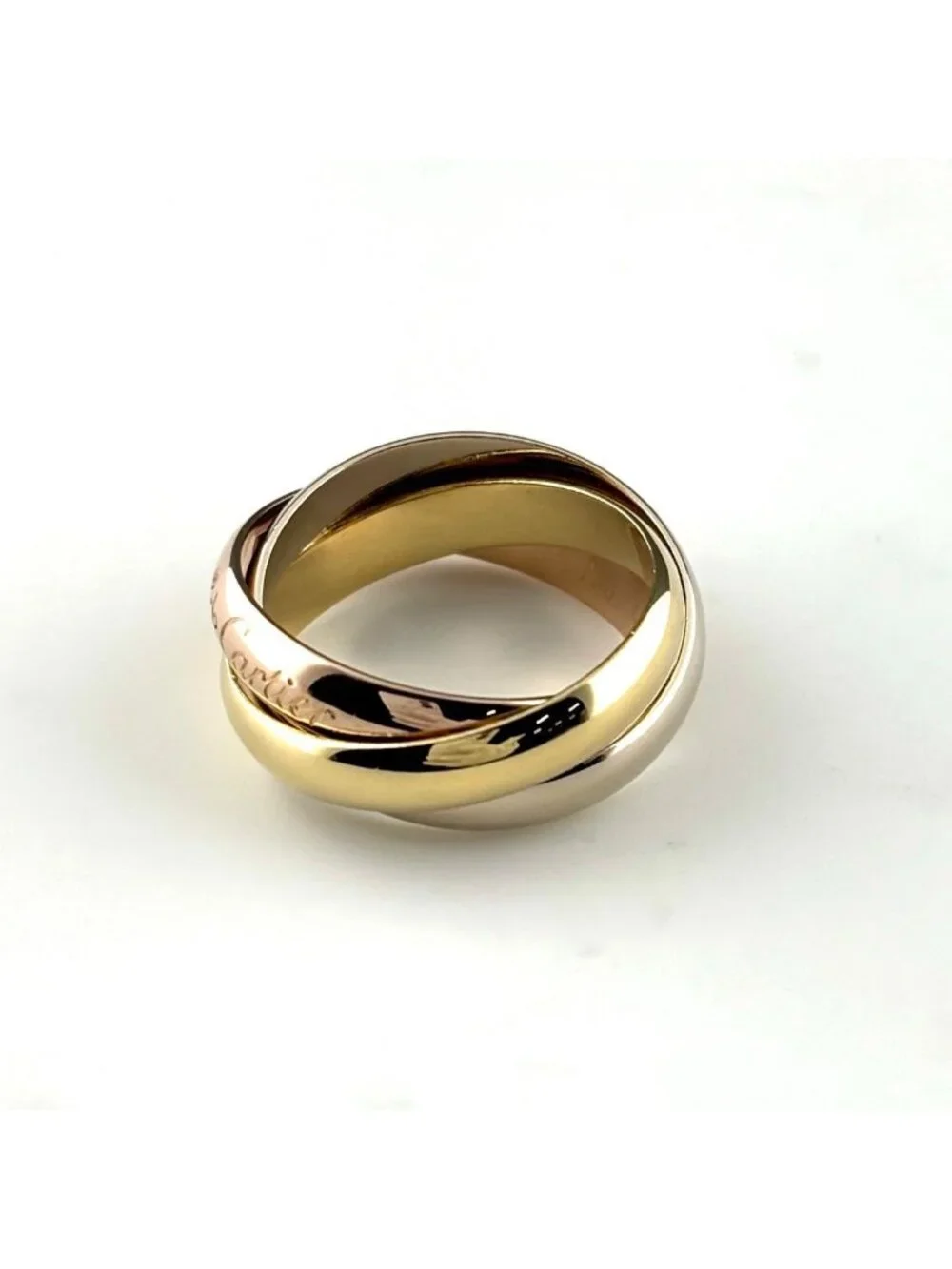 Cartier Trinity Yellow Gold Pink White Ring Three